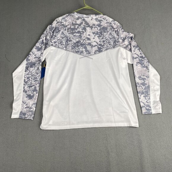 HUK Icon X Tide Change Fishing Performance Sun Shirt Whitesize Medium New - Picture 7 of 16